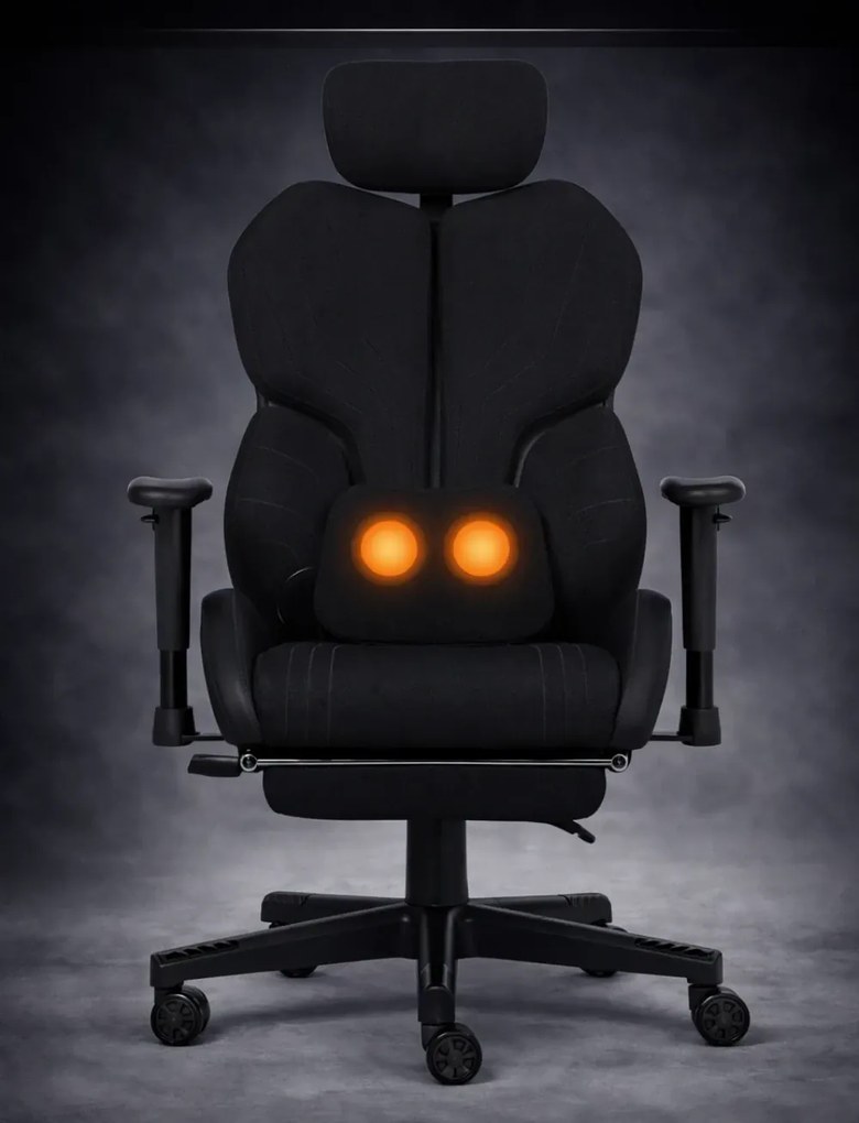 RESIGILAT- LUMINA X-Motion Relax – Confort Ergonomic cu Masaj Lombar și Relaxare Extinsă, Textil, Negru