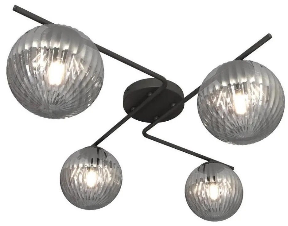 Plafonieră VESPA 4xE14/10W/230V negru/gri