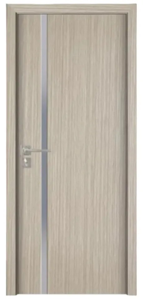 Usa Interior din MDF Novo Doors ND04 LUX PREMIUM, Cadru din Lemn Masiv, KIT COMPLET, Toc Reglabil de 10 CM INCLUS, Plinta pe Ambele Parti (Culoare: