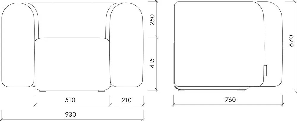 Fotoliu bej Flom – noo.ma