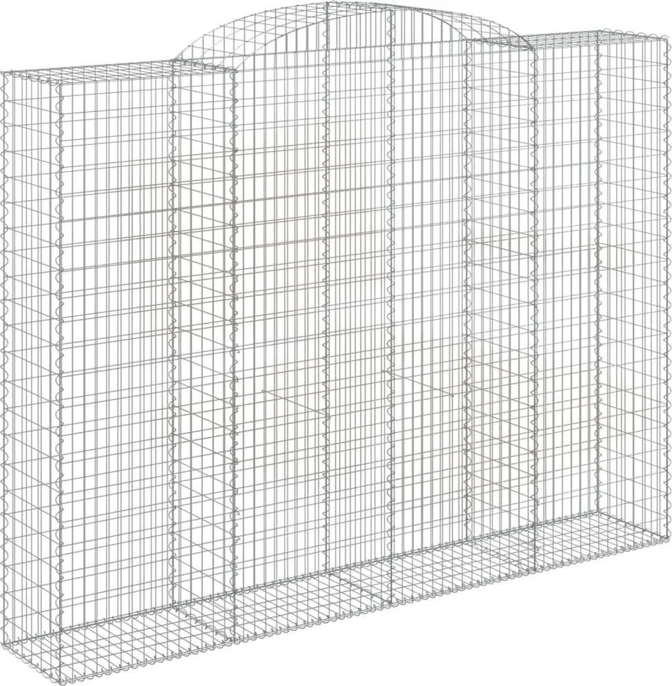 vidaXL Coș gabion arcuit, 300x50x220/240, fier galvanizat