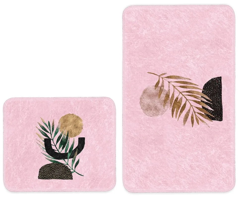 Covorașe de baie roz 2 buc. 60x100 cm – Mila Home