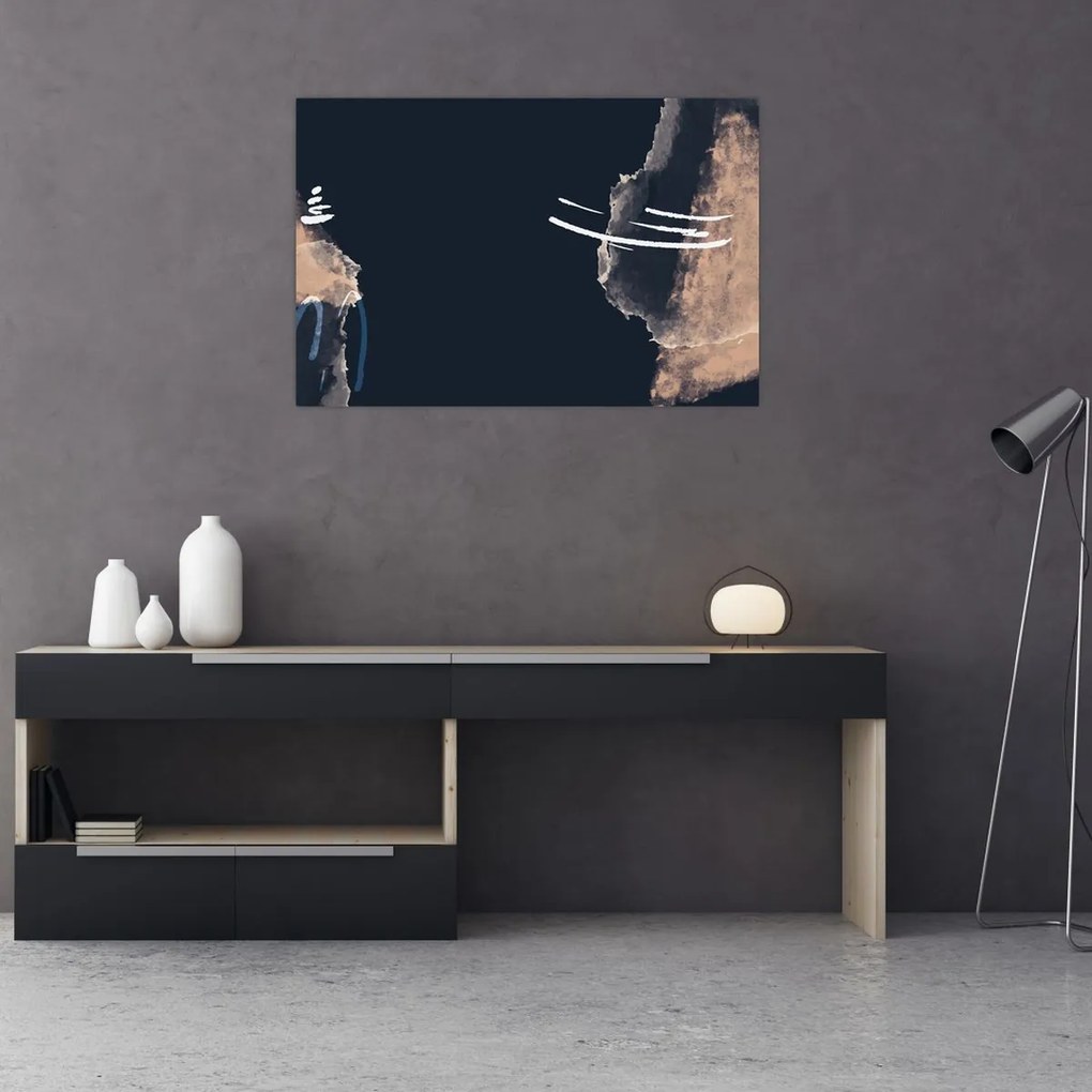 Tablou - Abstracție albastru închis (90x60 cm)