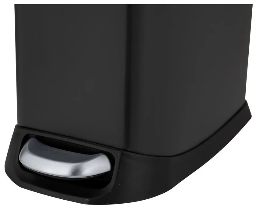 Coș de gunoi negru mat cu pedală din oțel 12 l Design – Wenko