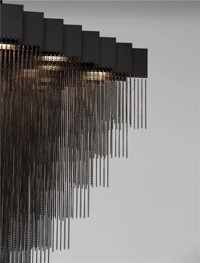 Lustra LED suspendata design modern REVIA negru