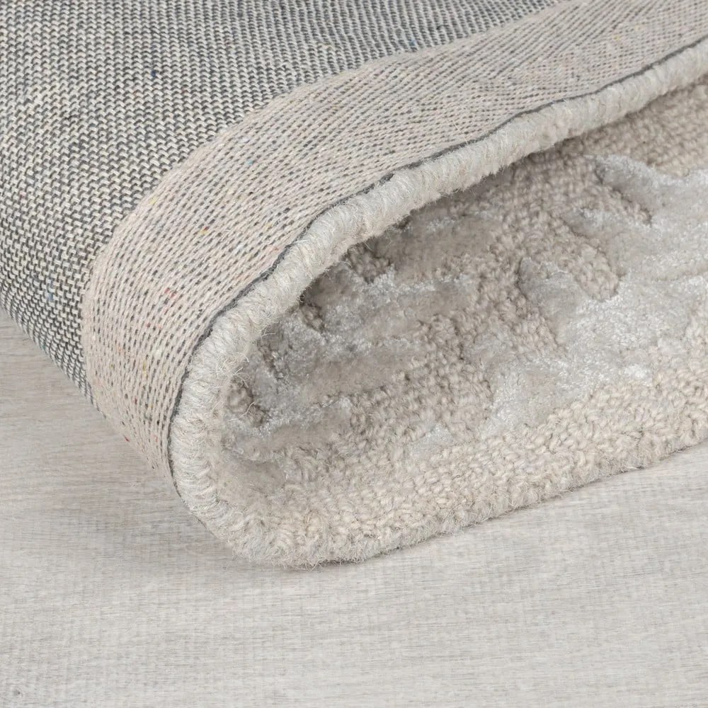 Covor grej țesut manual din amestesc de lână 200x290 cm Sloane – Flair Rugs