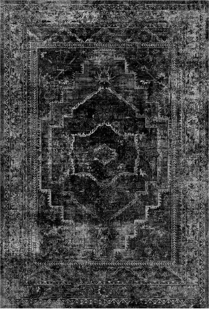 Covor 4008A, 80x150 cm, forma dreptunghiulara, tesatura catifelata, ne