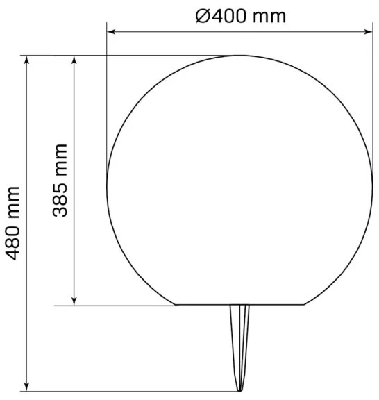 Lampă solară LED RGBW BALL 40 cm, 3,7V 1500 mAh, IP65 + DO
