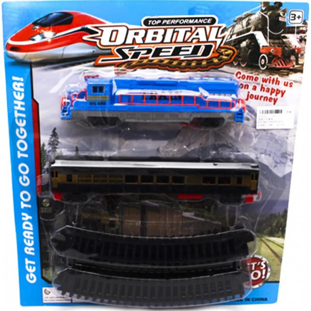 Trenulet cu baterii + sina, 106 cm