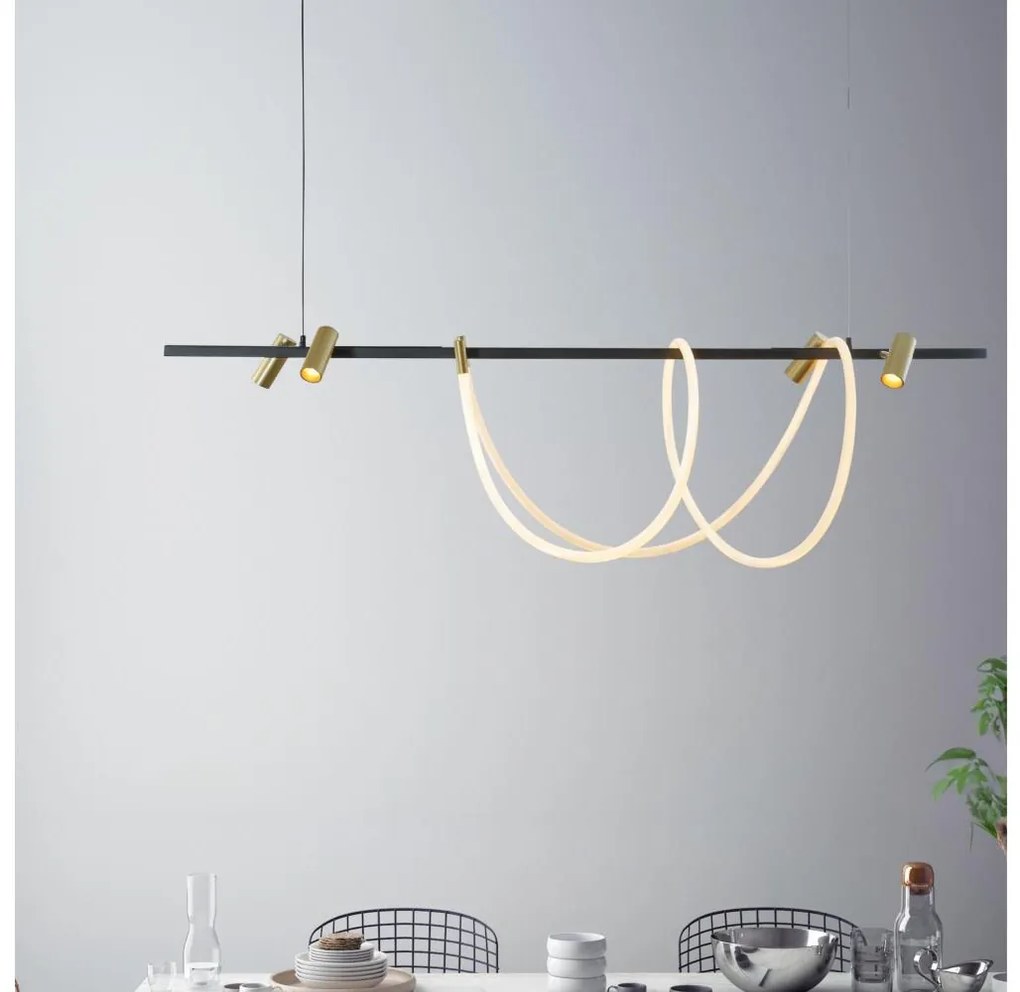 Lustră LED pe cablu Zuma Line 2200277L BALBO LED/67,5W/230V 2700-6000K + telecomandă