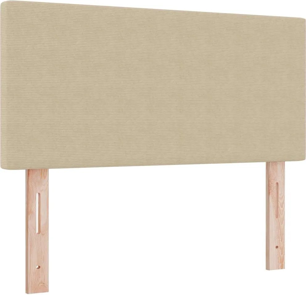 vidaXL Tăblie cap Verde deschis gri 80 cm Țesătură din corduroy