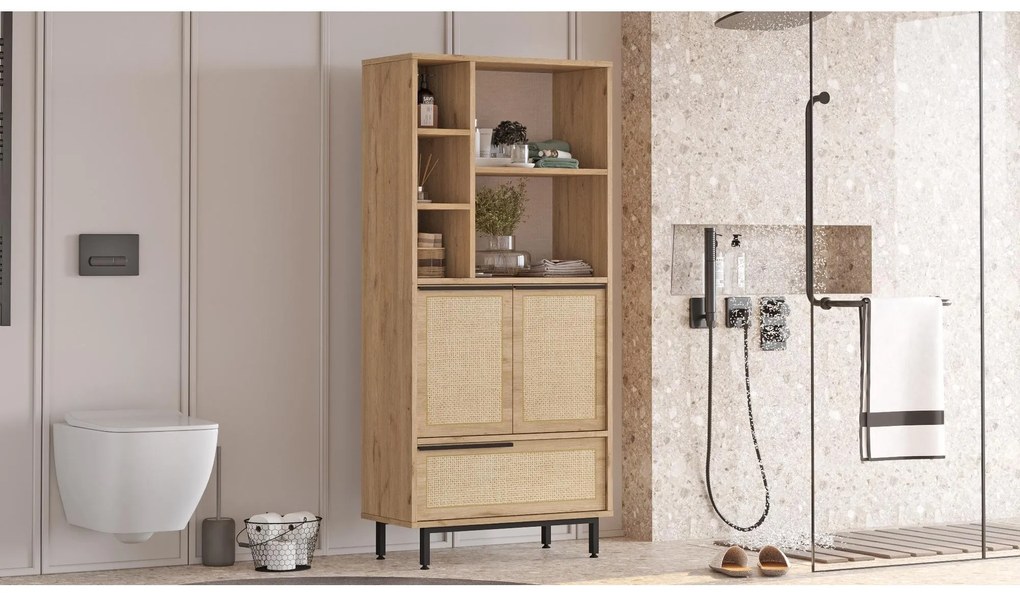 Dulap baie Otto 9 (nuc + stejar). 1102421
