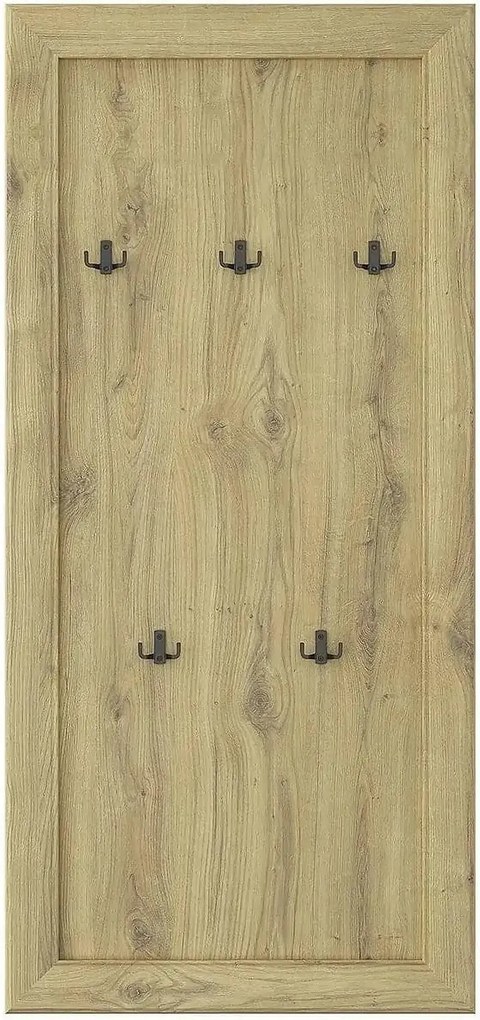 Cuier de perete SAPORI, stejar navarra, PAL laminat, 70x7x150 cm