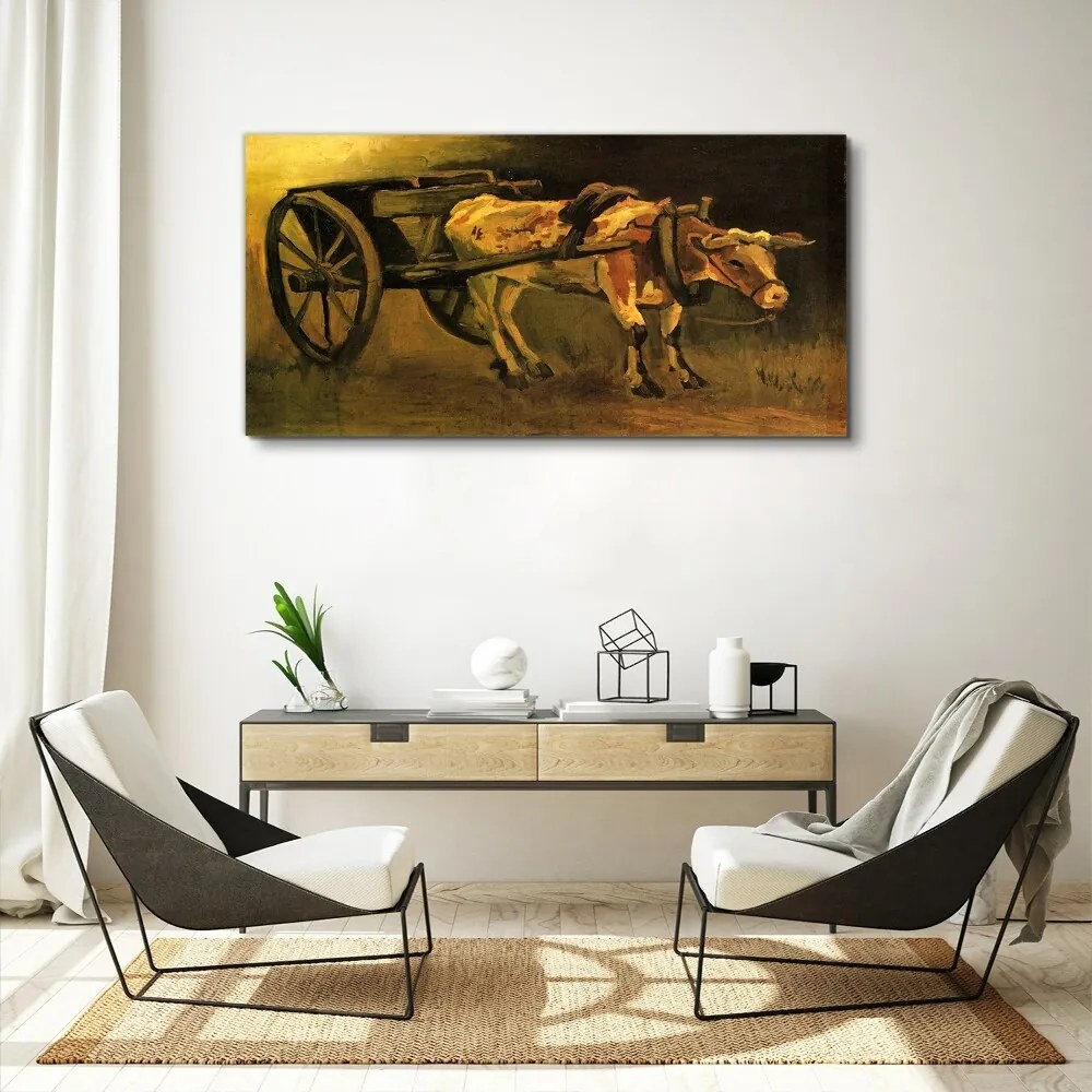 Tablou canvas Car și Boi Van Gogh