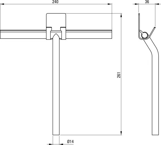 Silia Racletă de apă, cu agățător Finisaj: Alb ADI_A31K