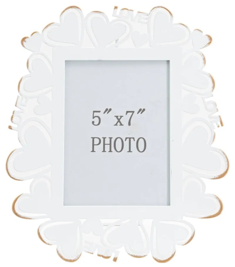 Ramă foto metalică Mauro Ferretti, 25 x 27,7 cm, alb