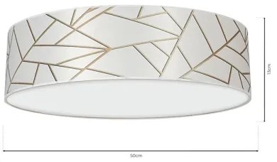 Plafonieră ZIGGY 3xE27/60W/230V albă/aurie