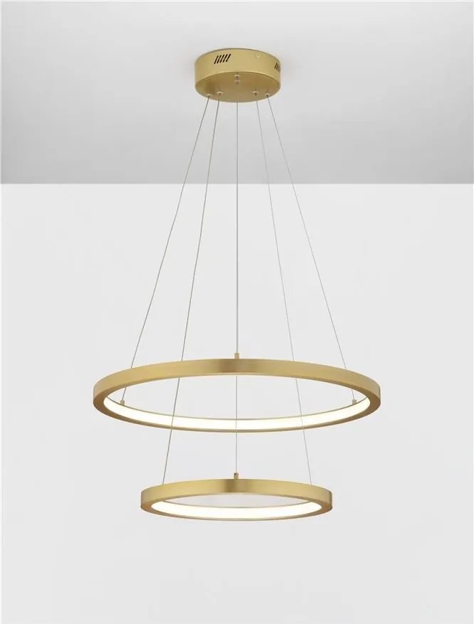 Lustra LED suspendata design circular EMPATIA D-60/40cm aurie