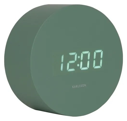 Karlsson 5981GR ceas LED de design cu alarmăverde, dia. 9 cm