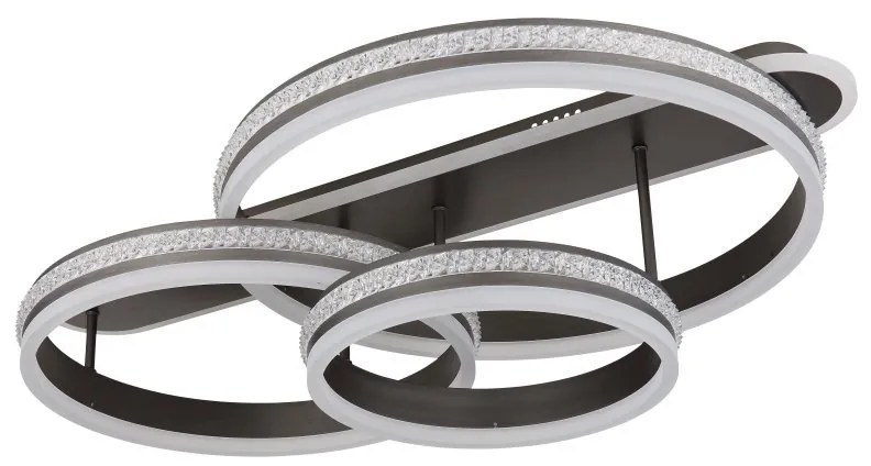 Plafoniera LED cu telecomanda design modern Grouni 80x50cm