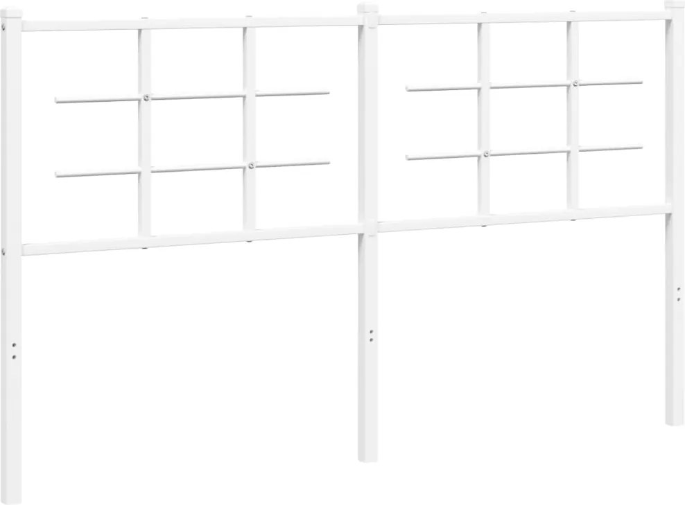 vidaXL Tăblie de pat de schimb metalică, alb, 160 cm