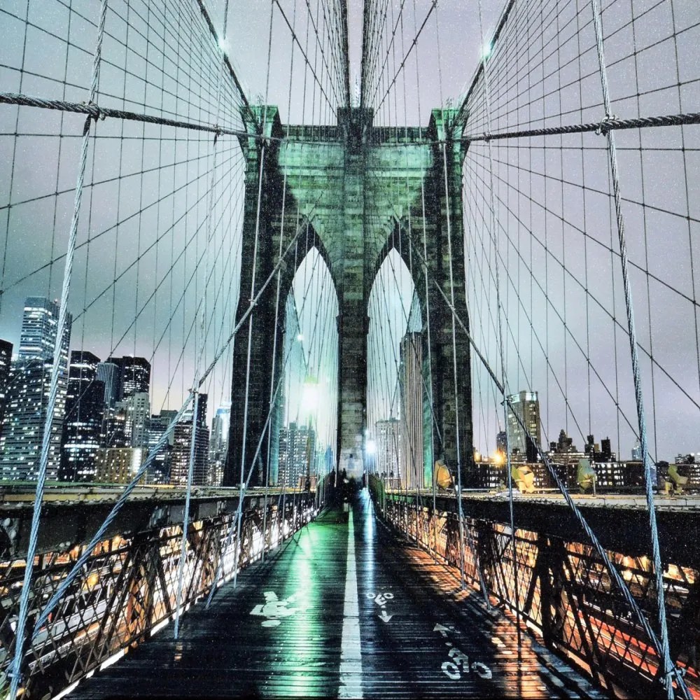 Falc Tablou pe pânză - New York Brooklyn Bridge, 70x70 cm