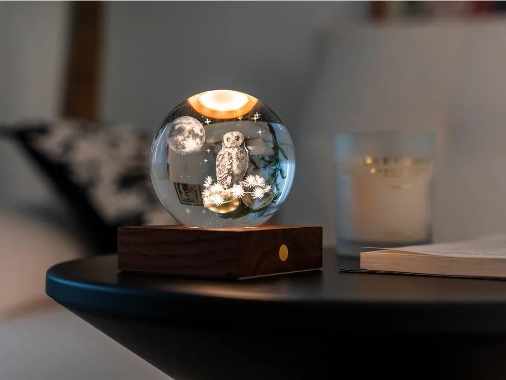 Decorațiune luminoasă portabilă cu USB ø 8 cm Amber – Gingko