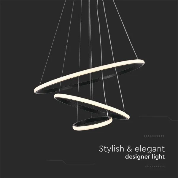 Lustră LED pe cablu LED/32W/230V 3000K negru