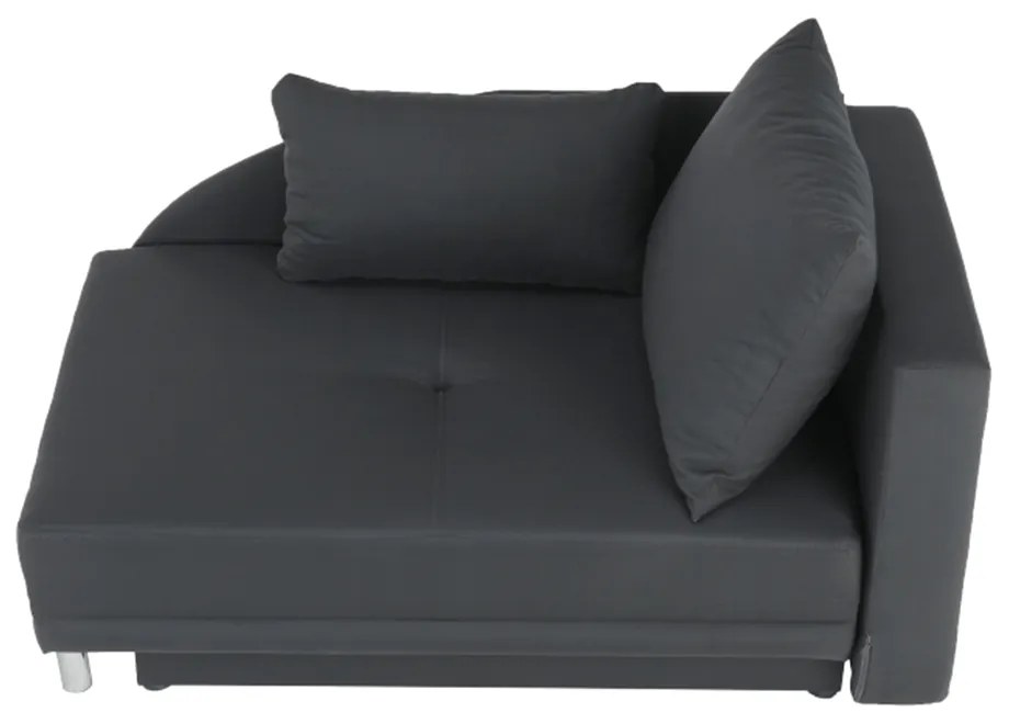 Canapea extensibilă, material textil gri-negru, dreapta, LAUREL
