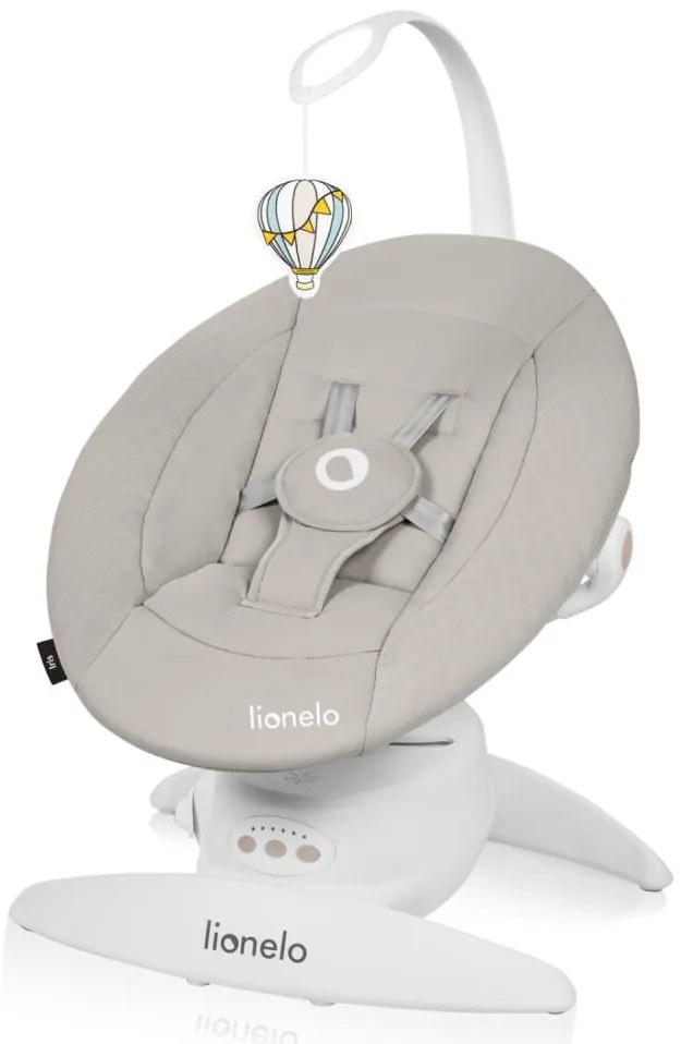 Lionelo - Balansoar pentru bebeluși IRIS cu melodie, 4x baterii AA, Bej Sand