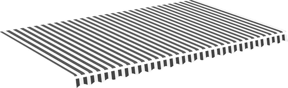 vidaXL Pânză de rezervă copertină, antracit și alb, 5x3 m