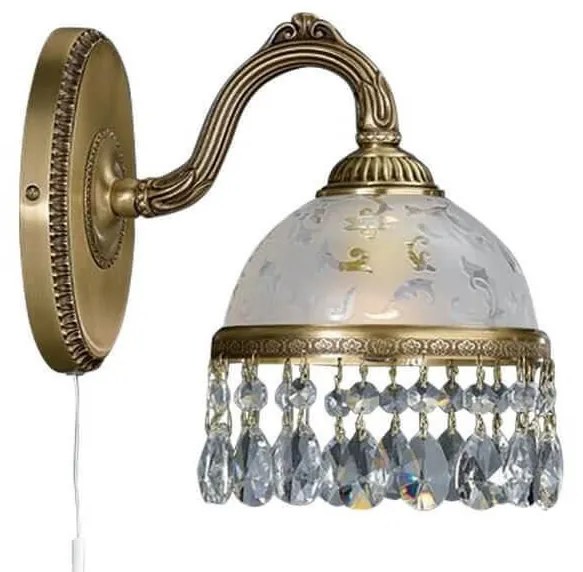 Aplica de perete design clasic realizata manual din alama si Cristal Scholer 6200