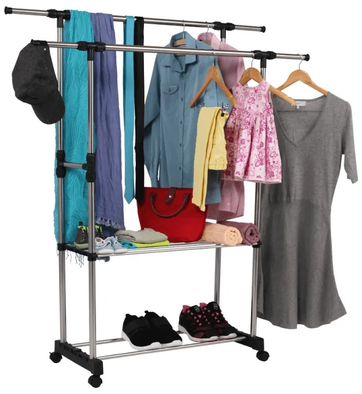 Cuier mobil, inox + plastic Negru, SEBO