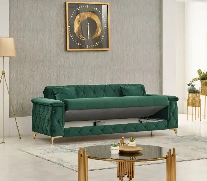 Canapea extensibila 3 locuri cu lada de depozitare Enjoy
