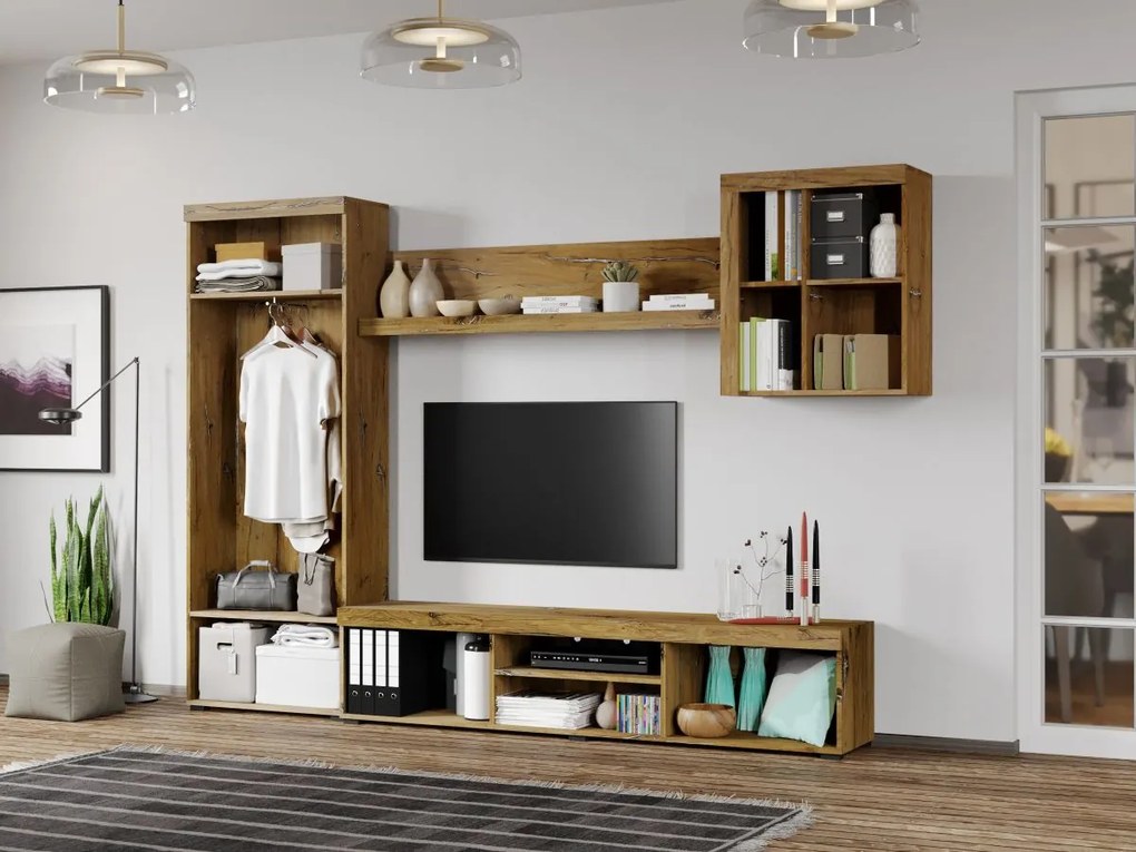 Set Mobila Living Odell Flagstaff Oak/Gri C12