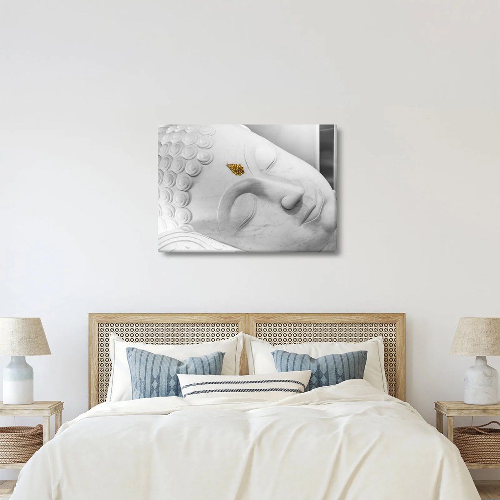 Tablou - Buddha alb (70x50 cm)