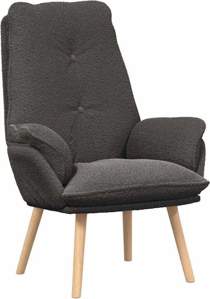 vidaXL fotoliu Gri închis 69 x 74 x 93 cm Țesătura Sherpa