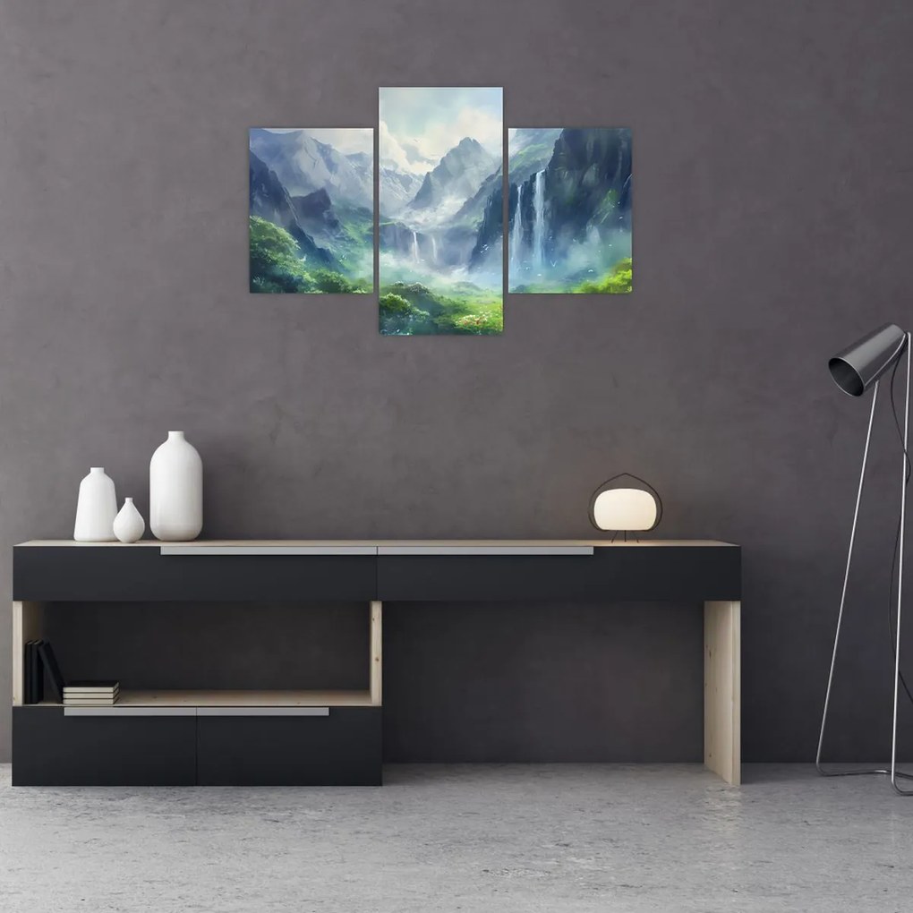 Tablou - Valea cascadelor (90x60 cm)