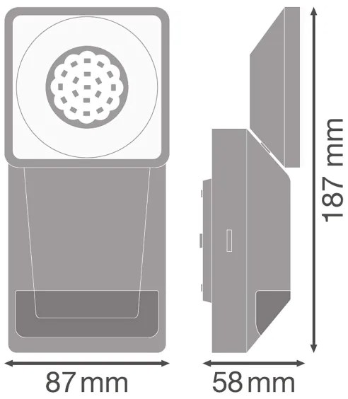Aplică LED de exterior cu senzor SPOT LED/8W/230V IP55 neagră Ledvance
