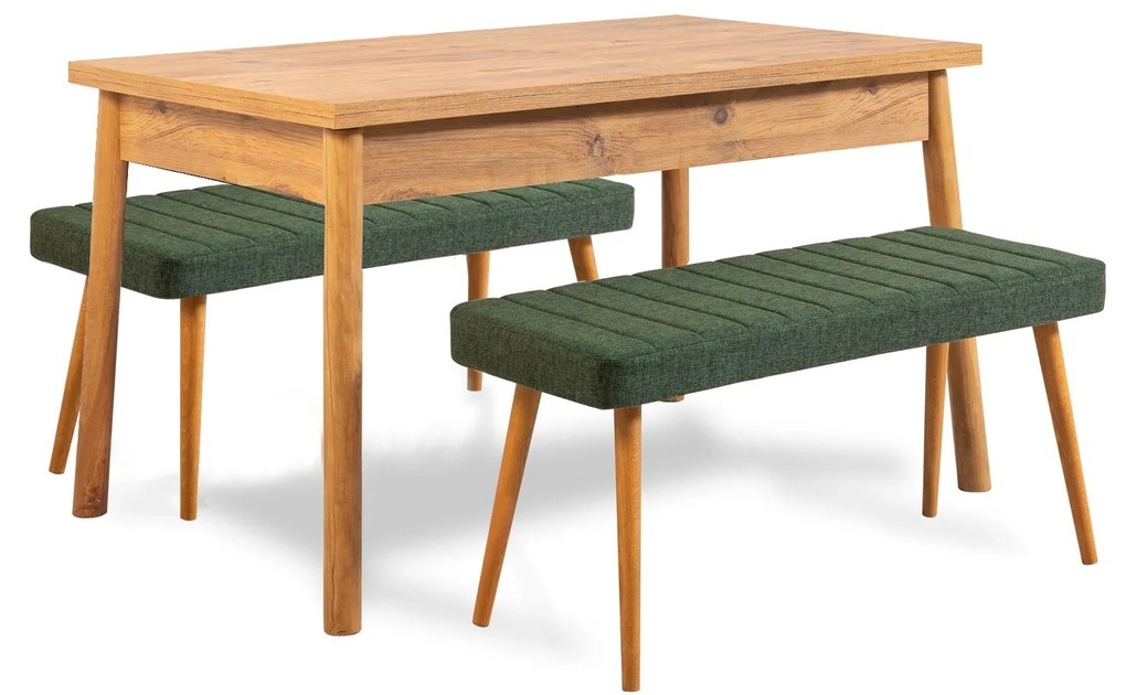 Set mobilier sufragerie Contigo (Pin + verde). 1127546