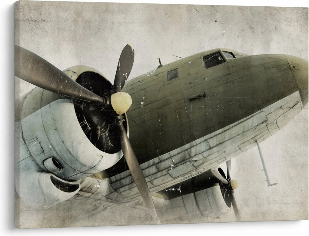 Tablou - Avion vechi cu elice (70x50 cm)