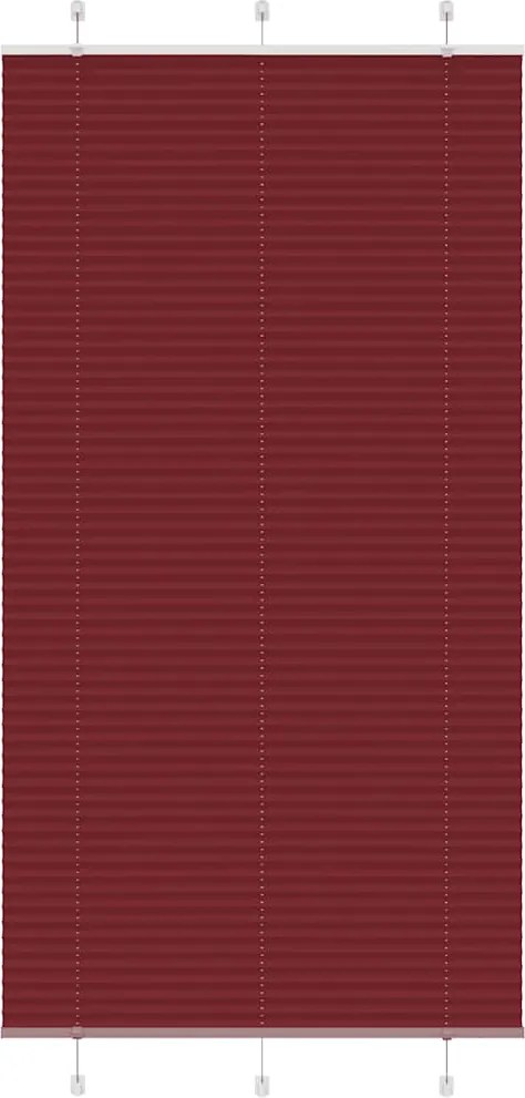 vidaXL Jaluzea plisată Bordeaux Roșu 105x200 cm Lățime țesătură 104,4cm