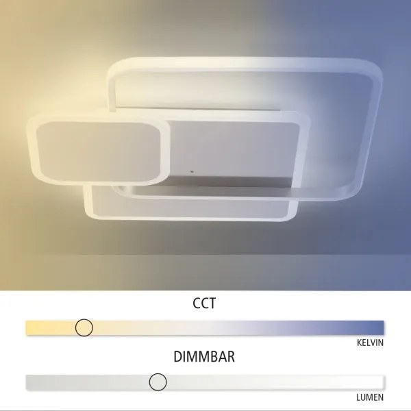 Paul Neuhaus 8319-55 - LED Plafonieră dimmabilă EMILIO LED/53W/230V + Telecomandă