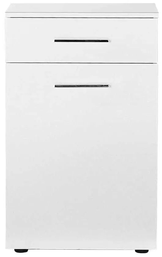 Dulap Baie cu cos de rufe Adore Diamond, sertar, Alb Lucios, 52 x 38 x 83 cm
