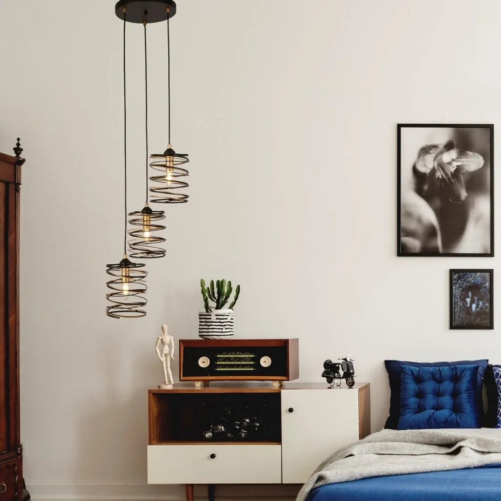 Lustra cu 3 pendule design modern Spring