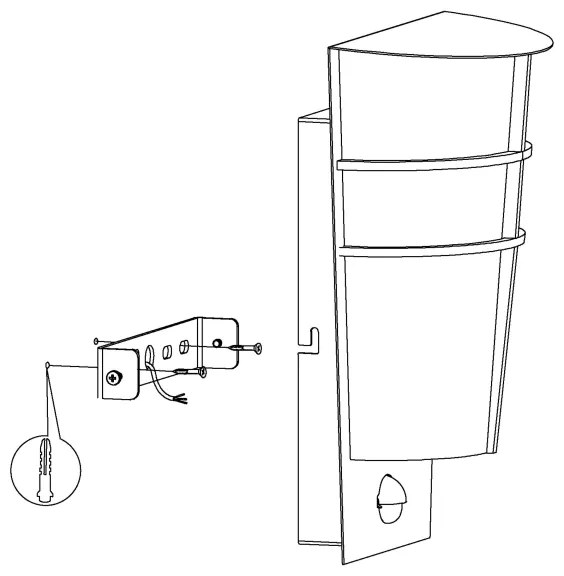 Eglo 96017-LED Aplica de perete pentru exterior cu senzor BREGANZO 1, 2xLED/2,5W, IP44