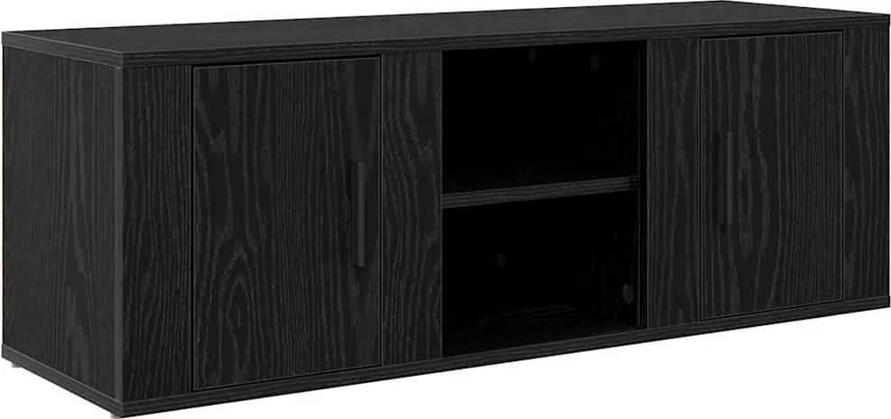 vidaXL Cabinet TV Stejar Negru 100 x 31,5 x 35 cm Lemn compozit
