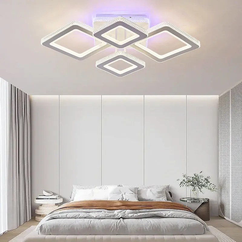 Lustra LED Cu Telecomanda, Elit's,3 Tipuri De Lumina, Intensitate Reglabila, 234W, Alb