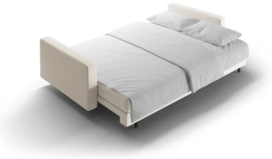 Canapea crem extensibilă, cu spațiu de depozitare 222 cm Bali – Cosmopolitan Design