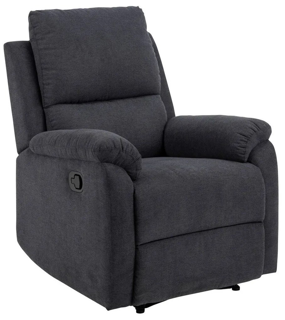 Fotoliu recliner Oakland 451101x80x90cm, 35 kg, Gri inchis, Tapiterie